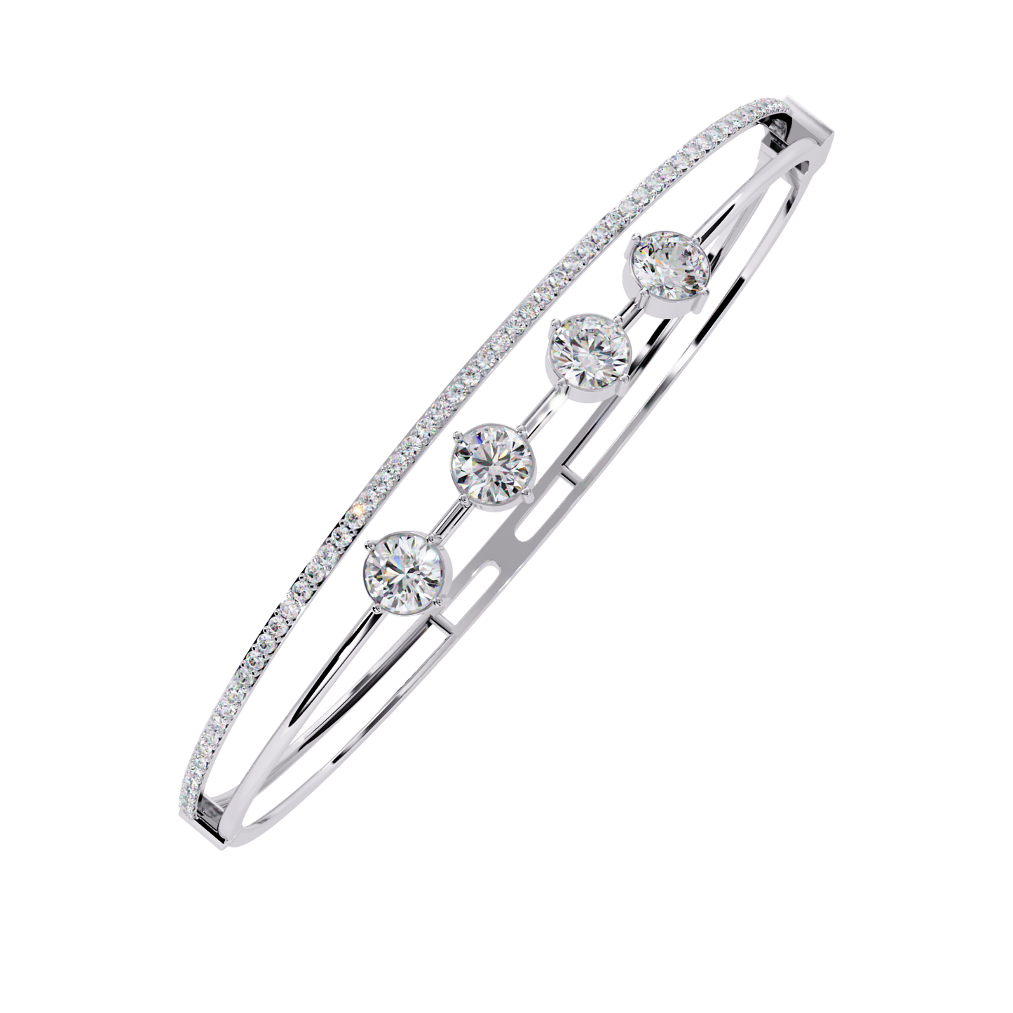 orbit five-stone lab grown diamond bracelet