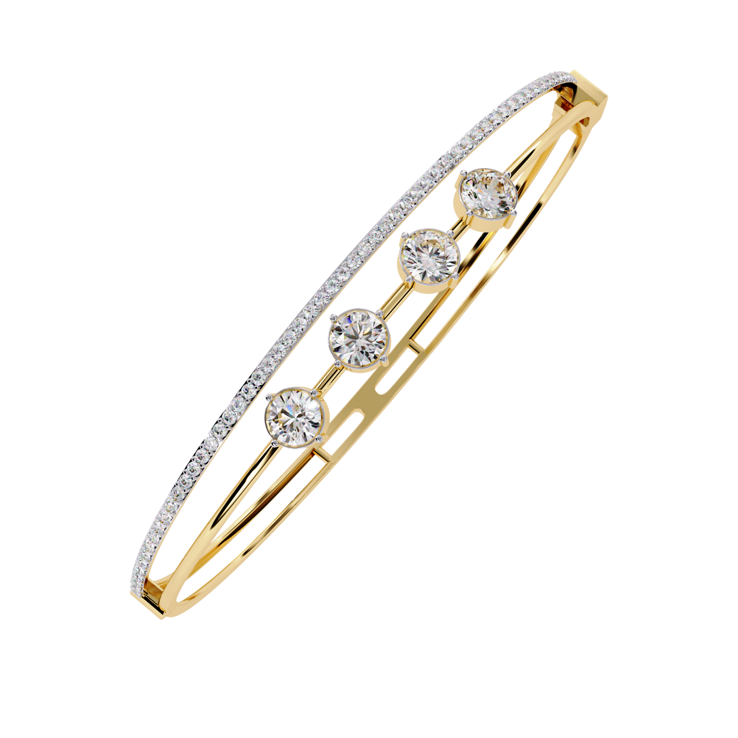 orbit five-stone lab grown diamond bracelet