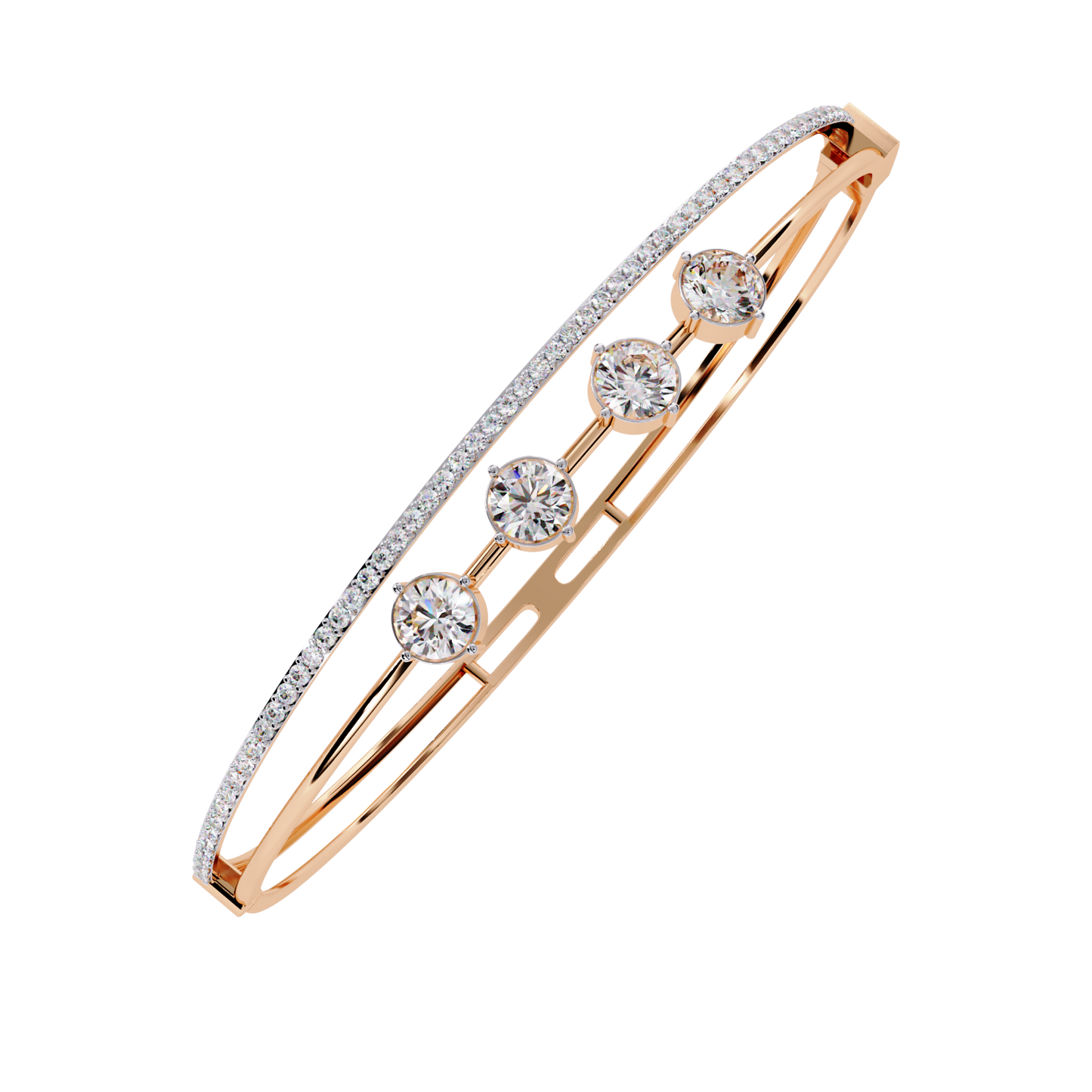 orbit five-stone lab grown diamond bracelet