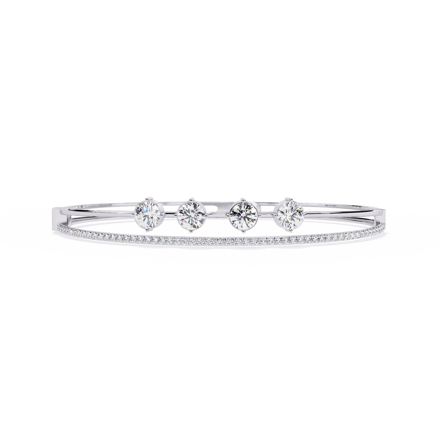 orbit five-stone lab grown diamond bracelet