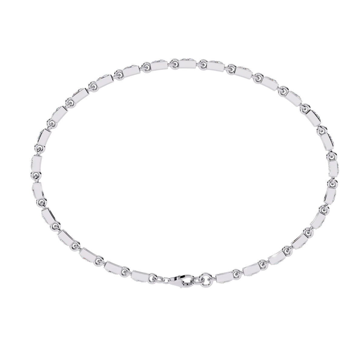 Radiant Row Lab Grown Princess Cut Bracelet - Ophiratbf