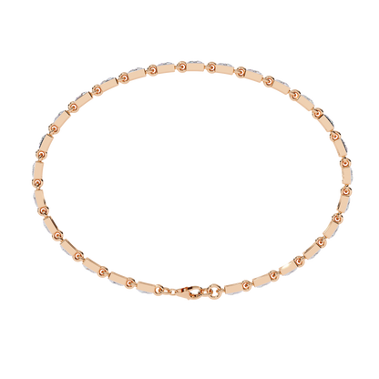 Radiant Row Lab Grown Princess Cut Bracelet