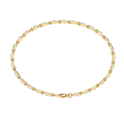 Radiant Row Lab Grown Princess Cut Bracelet