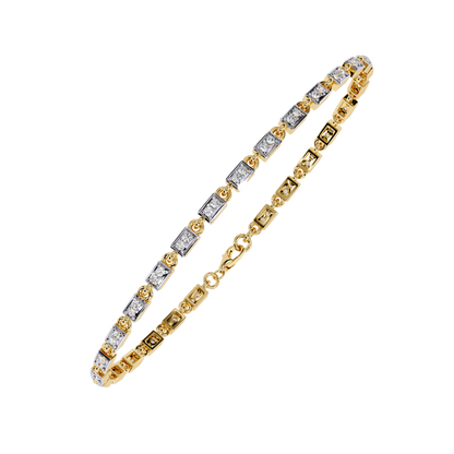 Radiant Row Lab Grown Princess Cut Bracelet