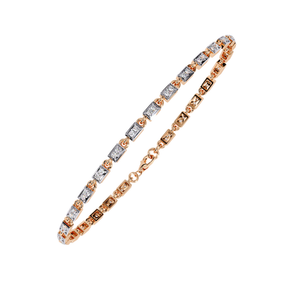 Radiant Row Lab Grown Princess Cut Bracelet