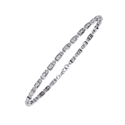 Radiant Row Lab Grown Princess Cut Bracelet