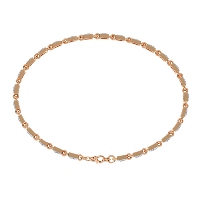 Radiant Row Lab Grown Princess Cut Bracelet