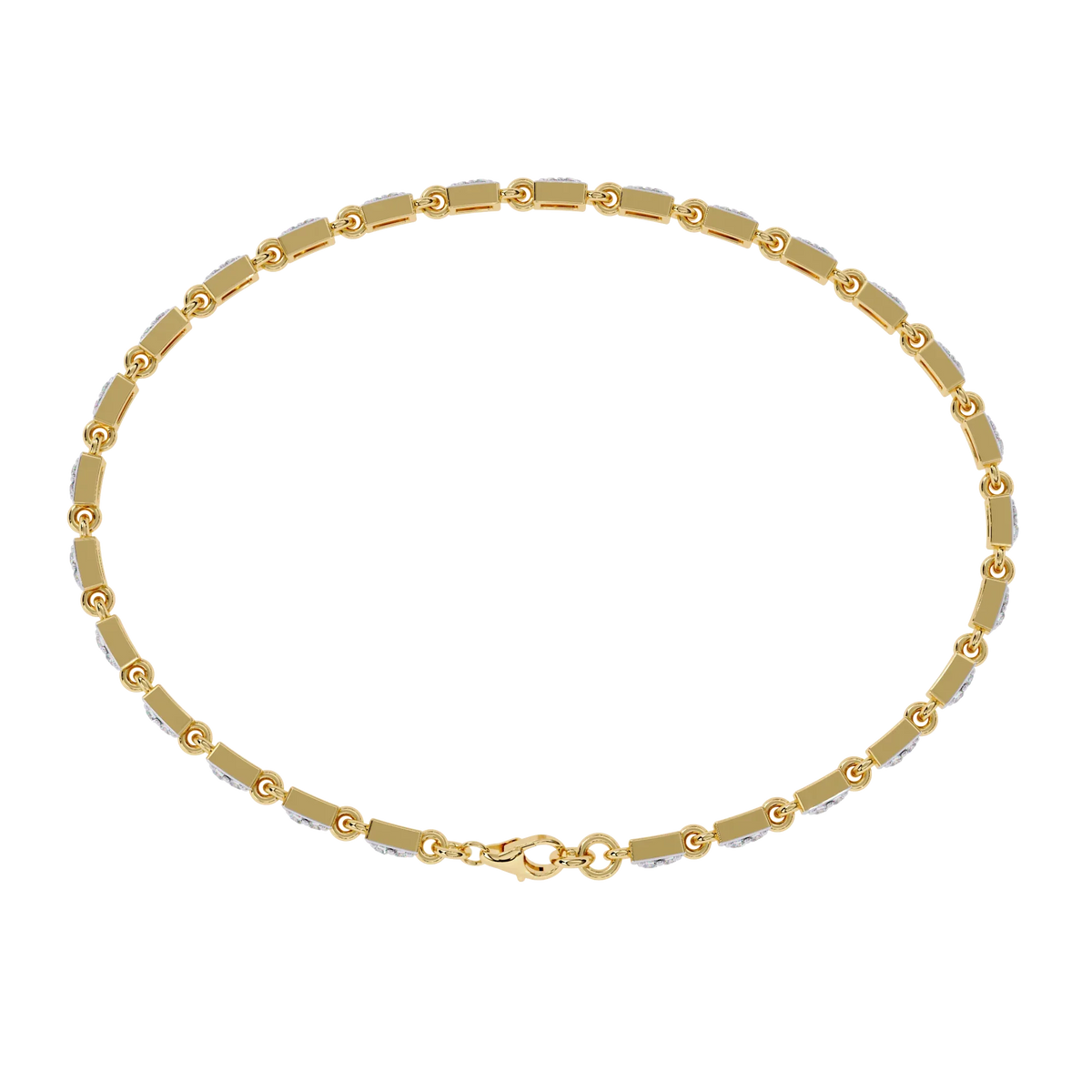Radiant Row Lab Grown Princess Cut Bracelet - Ophiratbf
