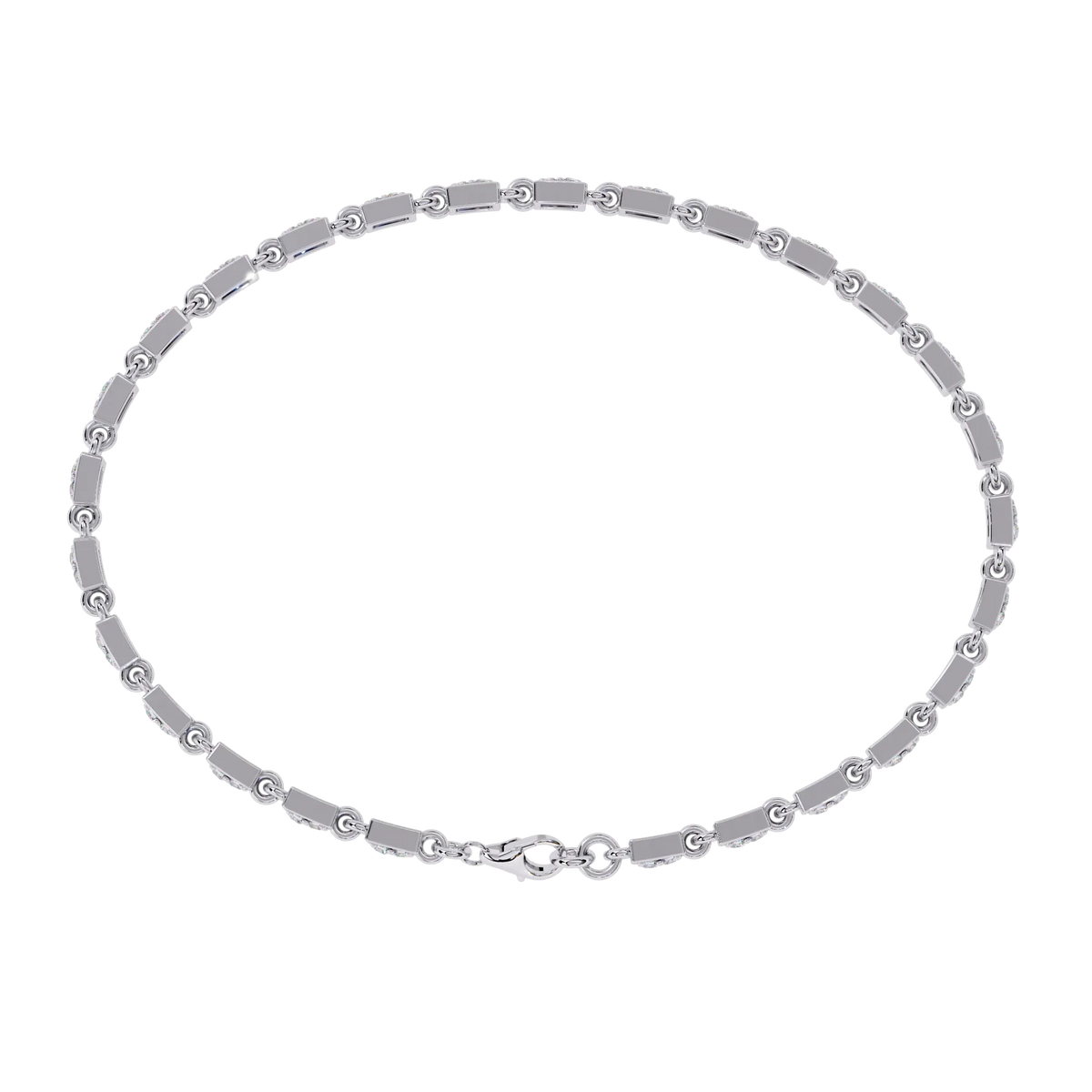 Radiant Row Lab Grown Princess Cut Bracelet - Ophiratbf