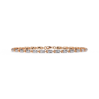 Radiant Row Lab Grown Princess Cut Bracelet - Ophiratbf