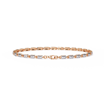 Radiant Row Lab Grown Princess Cut Bracelet