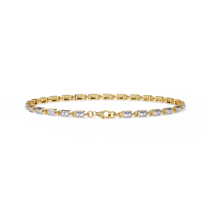 Radiant Row Lab Grown Princess Cut Bracelet