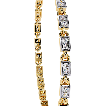 Radiant Row Lab Grown Princess Cut Bracelet