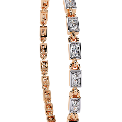 Radiant Row Lab Grown Princess Cut Bracelet