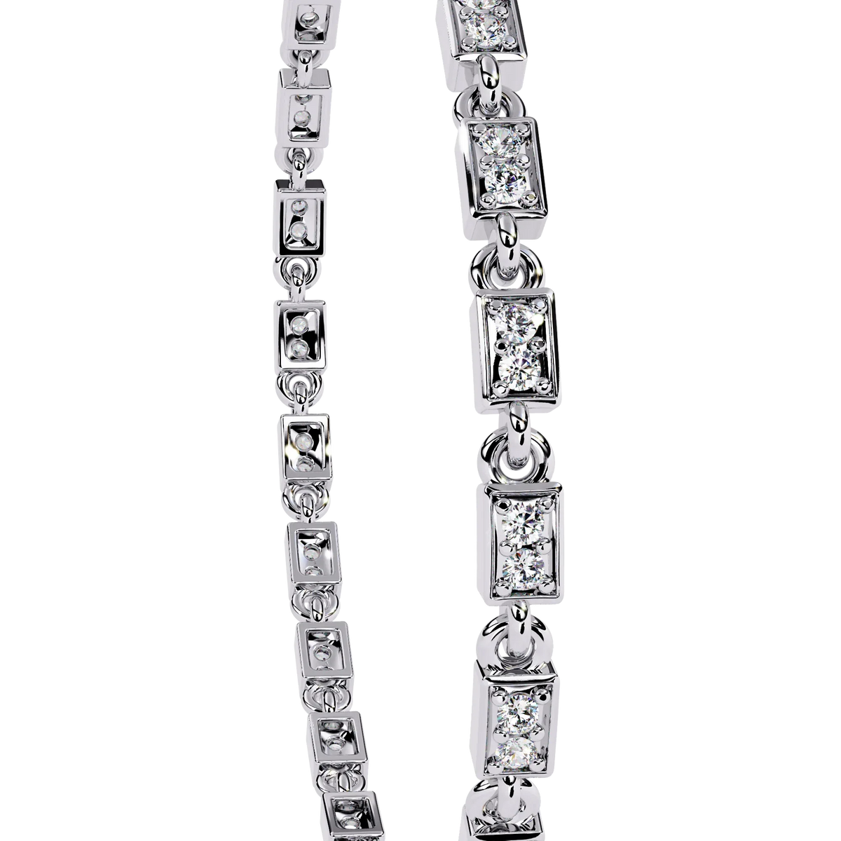 Radiant Row Lab Grown Princess Cut Bracelet - Ophiratbf