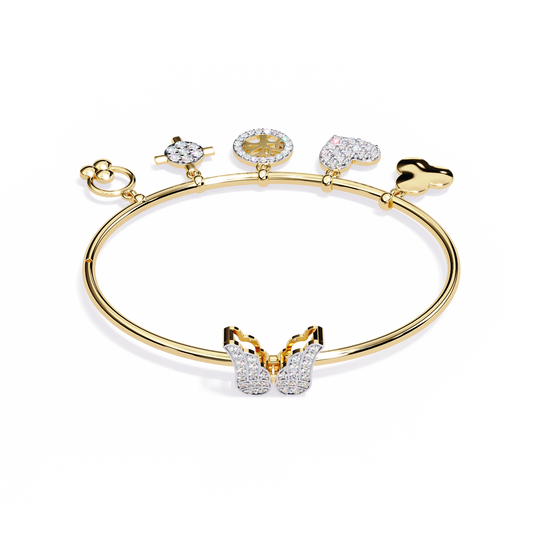 Charm Mélange Lab Grown Diamond Bangle