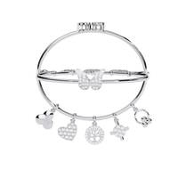 Charm Mélange Lab Grown Diamond Bangle - Ophiratbf