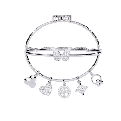 Charm Mélange Lab Grown Diamond Bangle