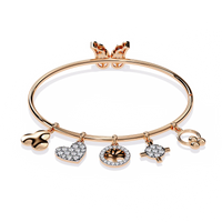 Charm Mélange Lab Grown Diamond Bangle - Ophiratbf
