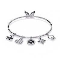 Charm Mélange Lab Grown Diamond Bangle - Ophiratbf