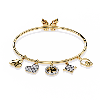 Charm Mélange Lab Grown Diamond Bangle