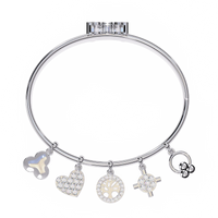 Charm Mélange Lab Grown Diamond Bangle - Ophiratbf