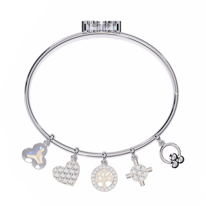 Charm Mélange Lab Grown Diamond Bangle