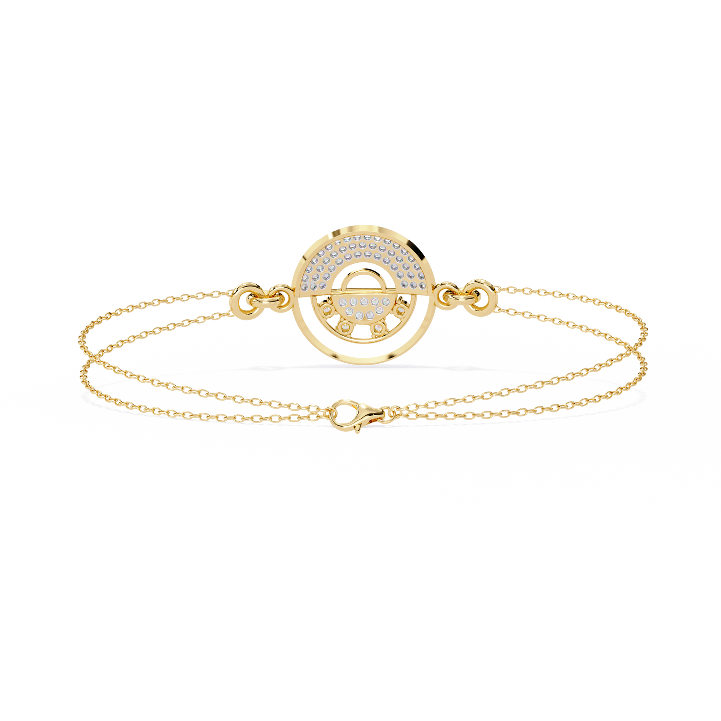 eclipse duo lab grown diamond chain bracelet