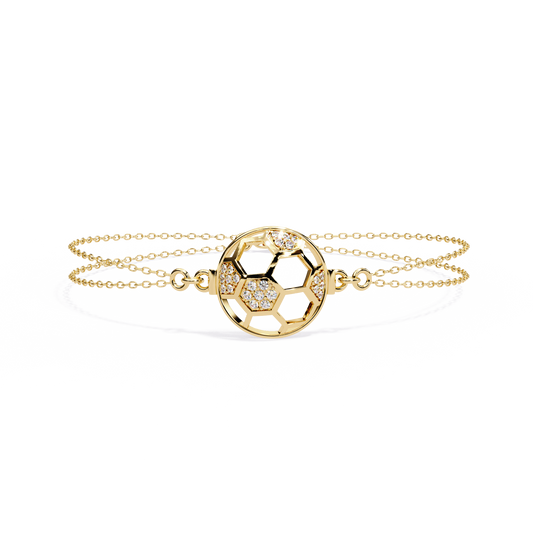 Soccer Chic Lab Grown Diamond Chain Bracelet