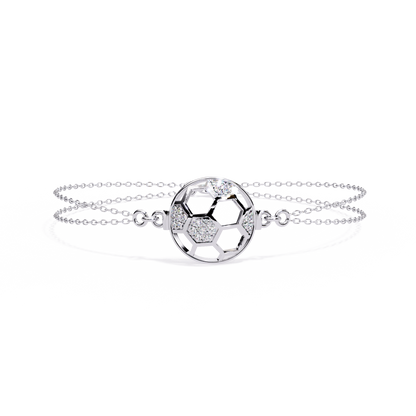 Soccer Chic Lab Grown Diamond Chain Bracelet