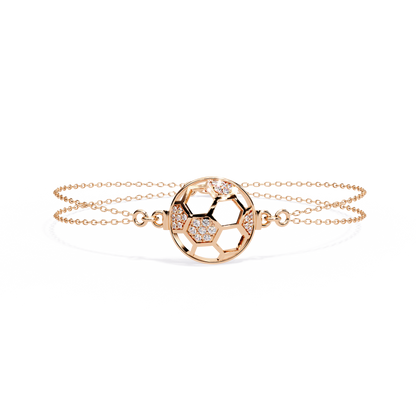 Soccer Chic Lab Grown Diamond Chain Bracelet