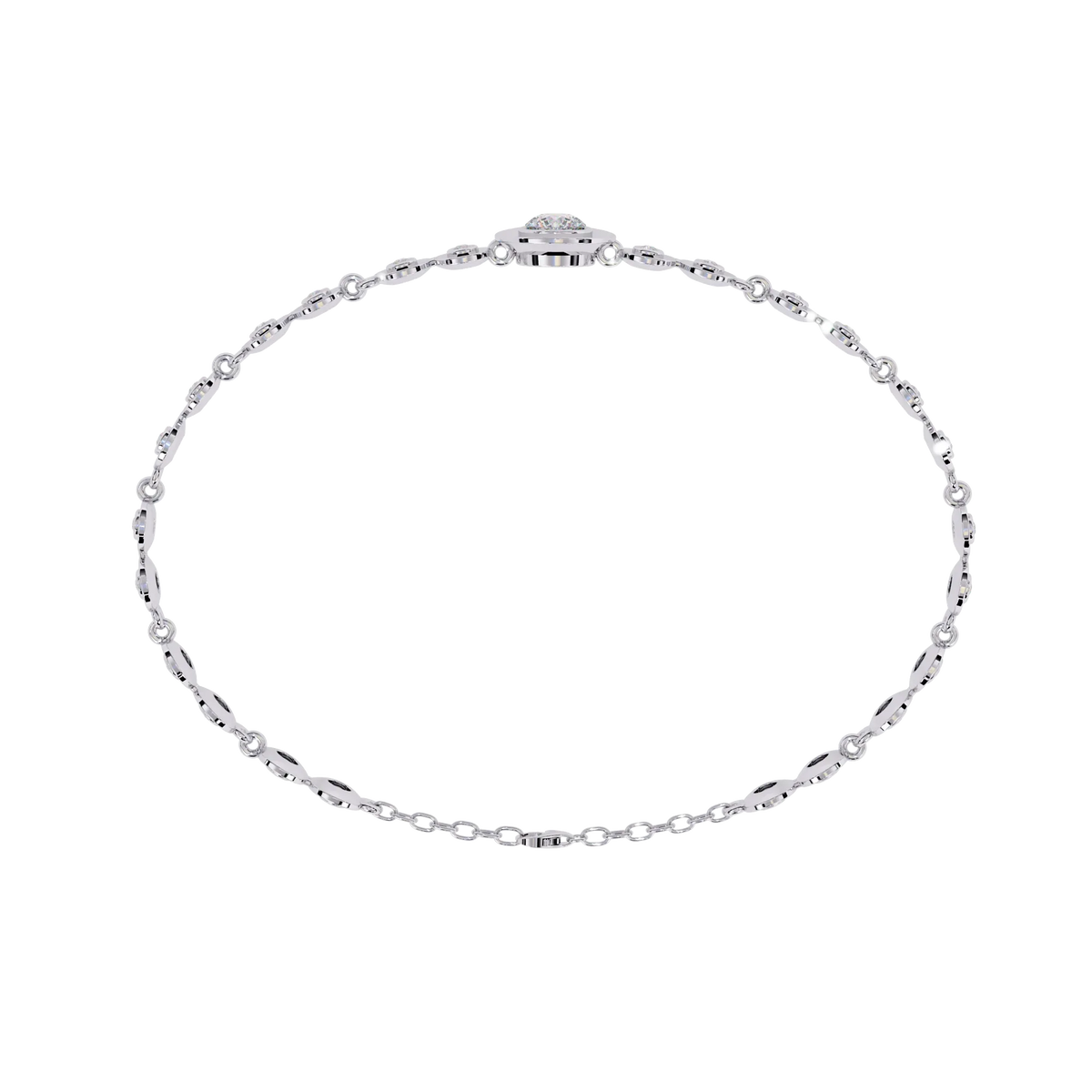 Luna Round Lab Grown Diamond Bracelet - Ophiratbf