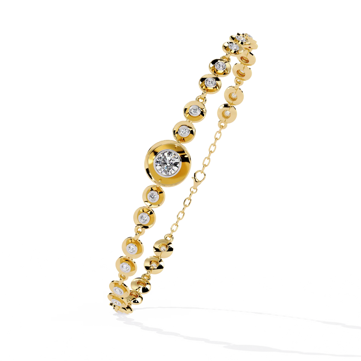 Luna Round Lab Grown Diamond Bracelet - Ophiratbf
