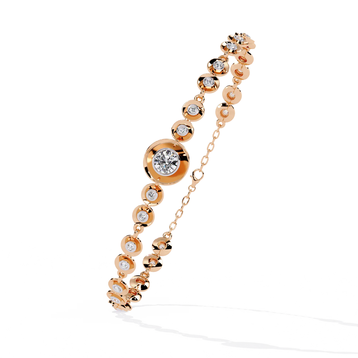 Luna Round Lab Grown Diamond Bracelet - Ophiratbf