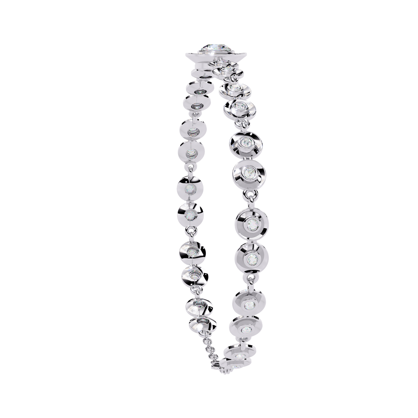 luna round lab grown diamond bracelet