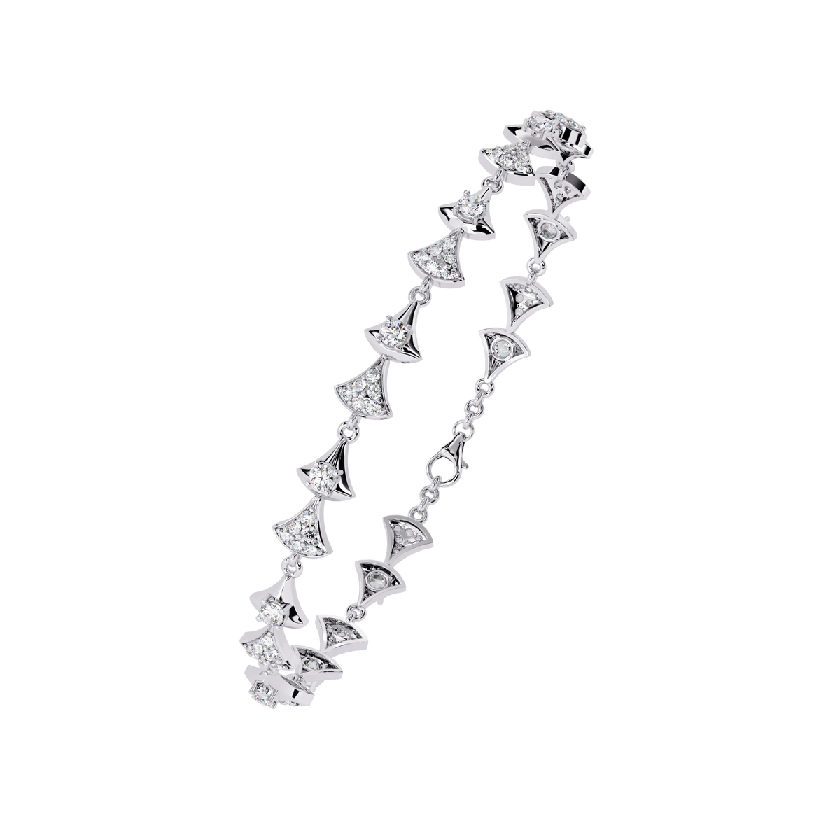 Art Deco Flair Lab Grown Diamond Bracelet - Ophiratbf