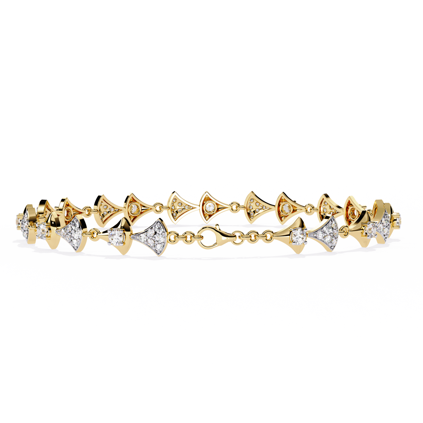 art deco flair lab grown diamond bracelet