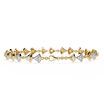Art Deco Flair Lab Grown Diamond Bracelet