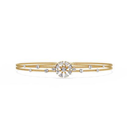 Blossom Trio Chain Lab Grown Diamond Bracelet