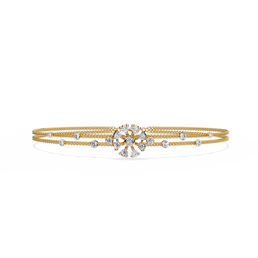 Blossom Trio Chain Lab Grown Diamond Bracelet