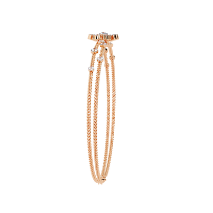 Blossom Trio Chain Lab Grown Diamond Bracelet