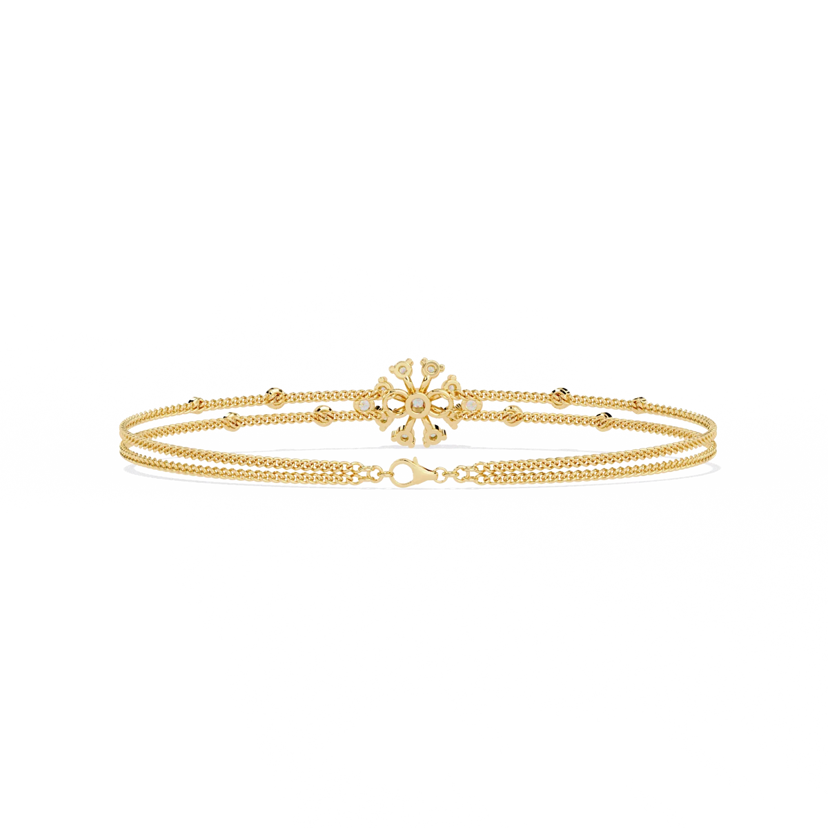 Blossom Trio Chain Lab Grown Diamond Bracelet - Ophiratbf