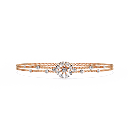 Blossom Trio Chain Lab Grown Diamond Bracelet