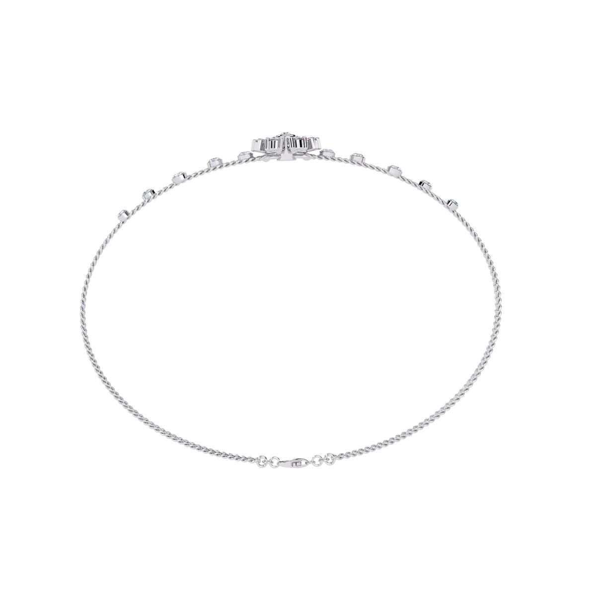 Blossom Trio Chain Lab Grown Diamond Bracelet - Ophiratbf