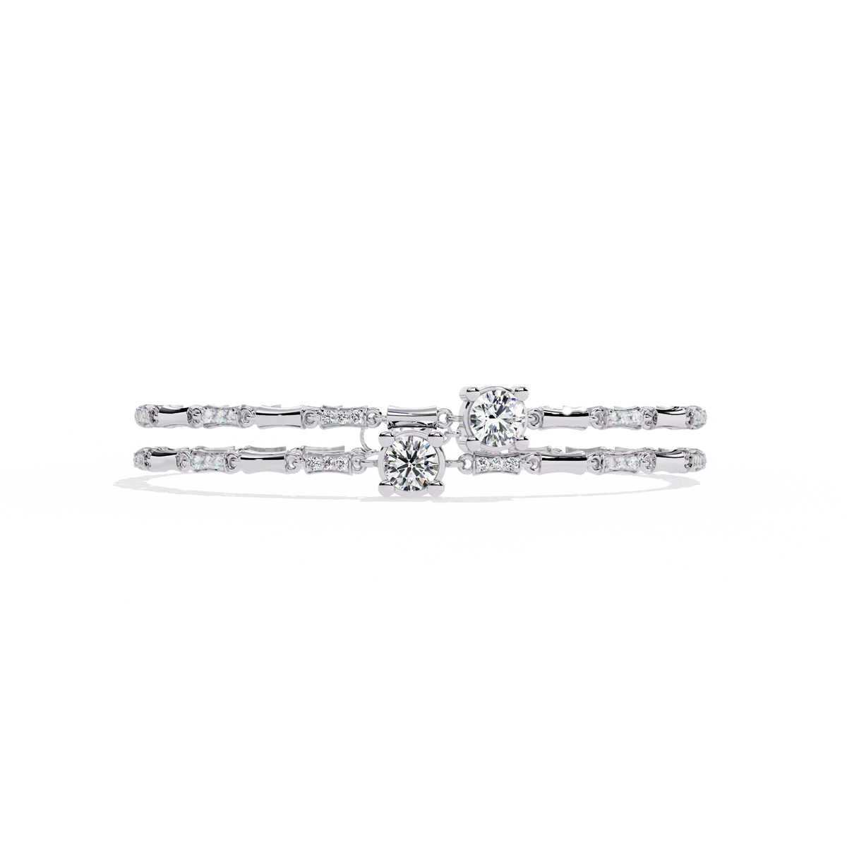 Double Radiance Lab Grown Diamond Line Bangle - Ophiratbf