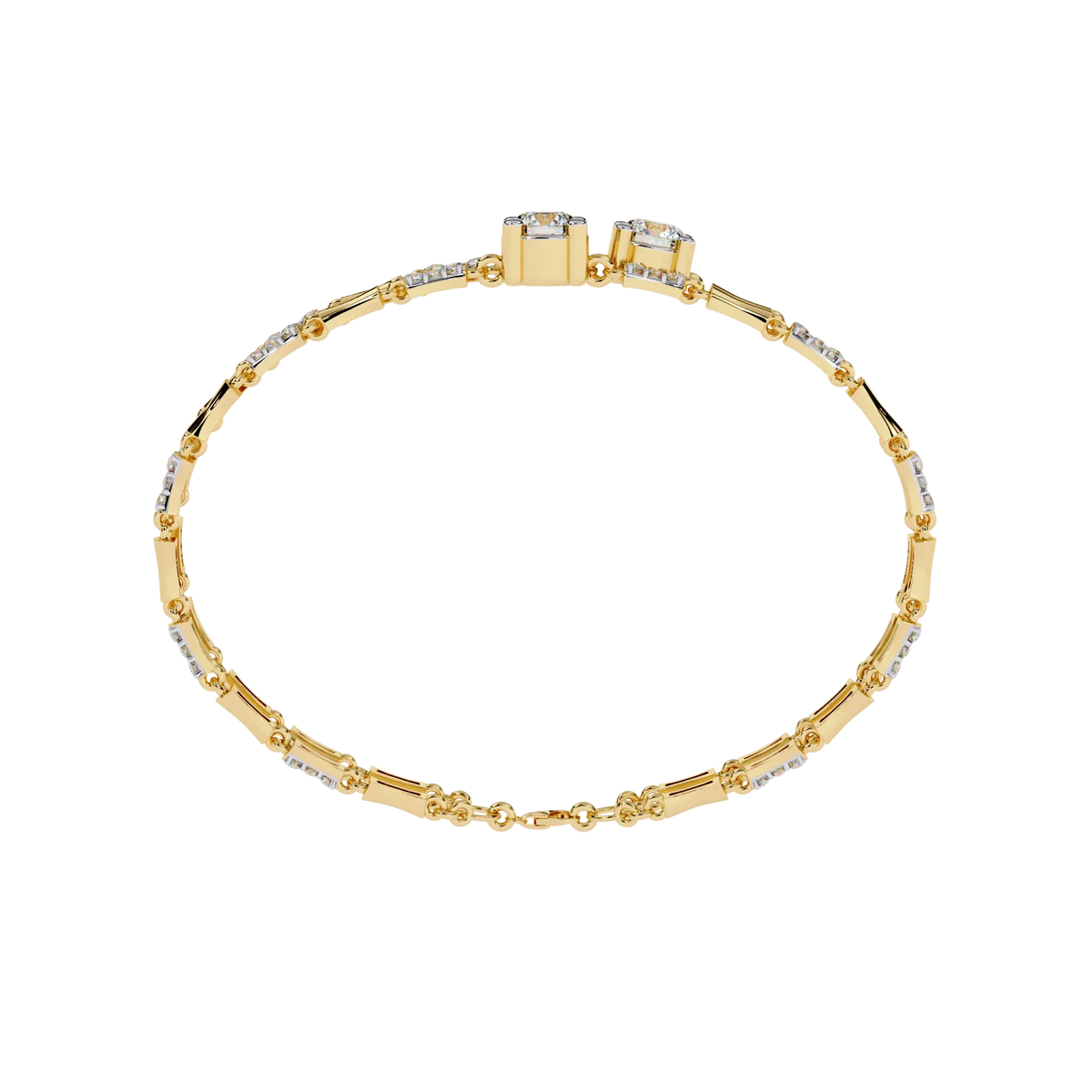 Double Radiance Lab Grown Diamond Line Bangle - Ophiratbf