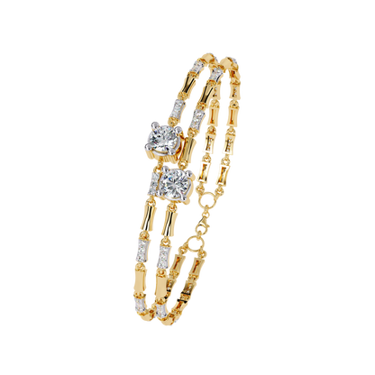 Double Radiance Lab Grown Diamond Line Bangle