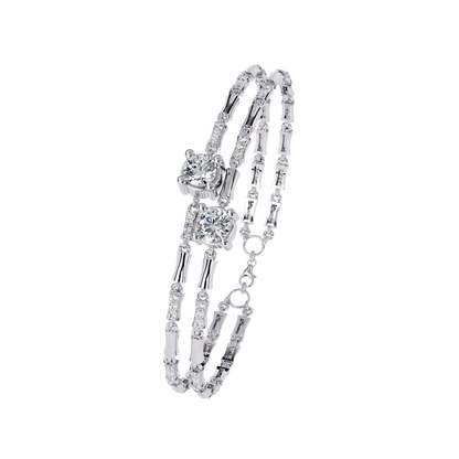 Double Radiance Lab Grown Diamond Line Bangle