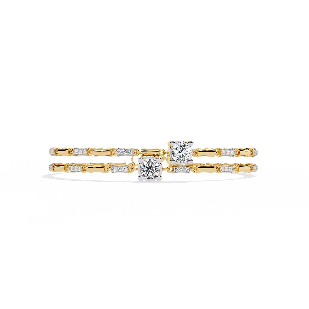 Double Radiance Lab Grown Diamond Line Bangle - Ophiratbf