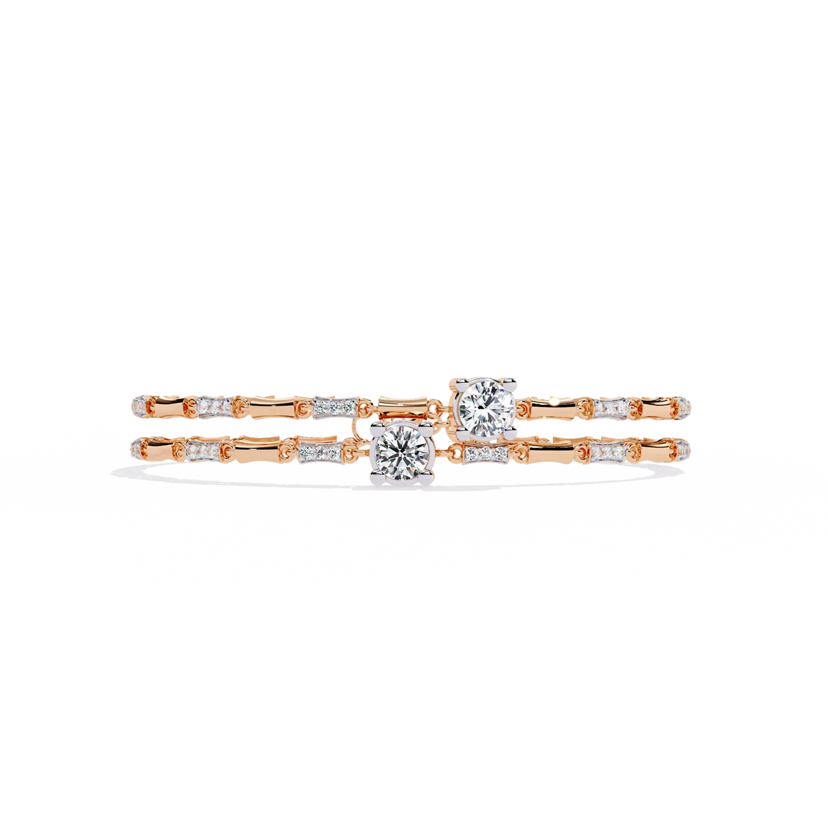 Double Radiance Lab Grown Diamond Line Bangle - Ophiratbf